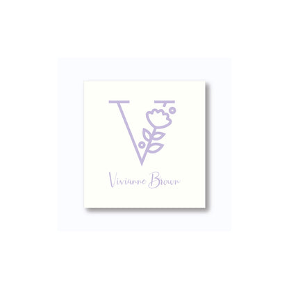 Gift Tag   |    Sticker   |    Bag Tag   |   Floral Initial