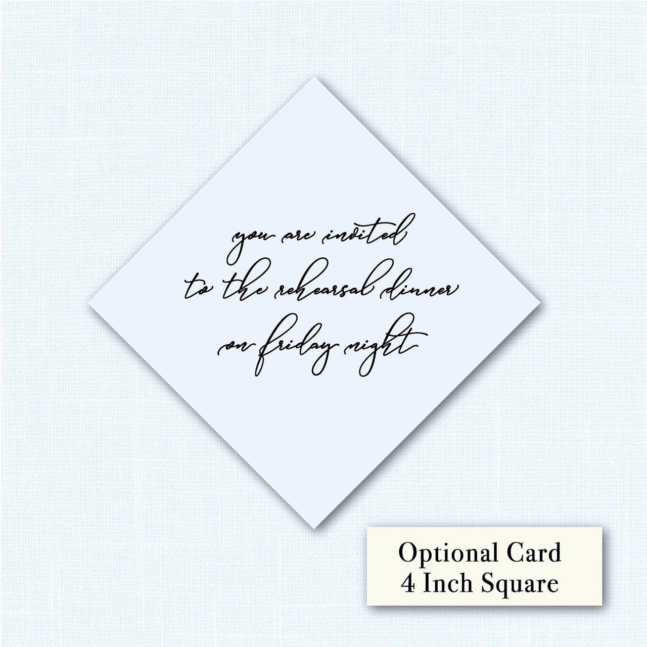 Wedding   |    Holly Collection    |    4 Inch Square Additional Card