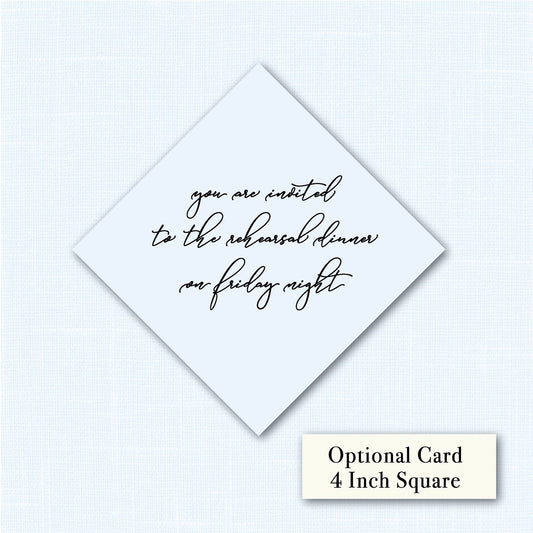 Wedding   |    Holly Collection    |    4 Inch Square Additional Card