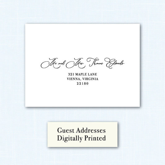 Wedding   |    Holly Collection    |    Digitally Printed Calligraphy for Guest Addressing