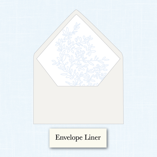 Envelope Liners for 5x7 Inch Flat Card Invitations  |  EURO Flap Envelopes  |   Add-On