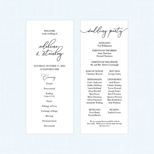 Wedding   |    Holly Collection    |    Program