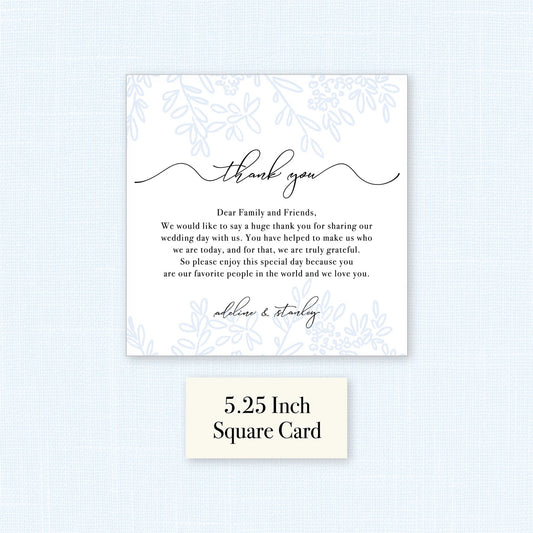Wedding   |    Holly Collection    |    5.25 Inch Square Additional Card