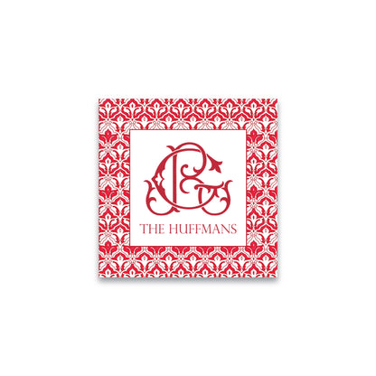 Holiday Gift Tag or Sticker   |   Peppermint Christmas with Duogram