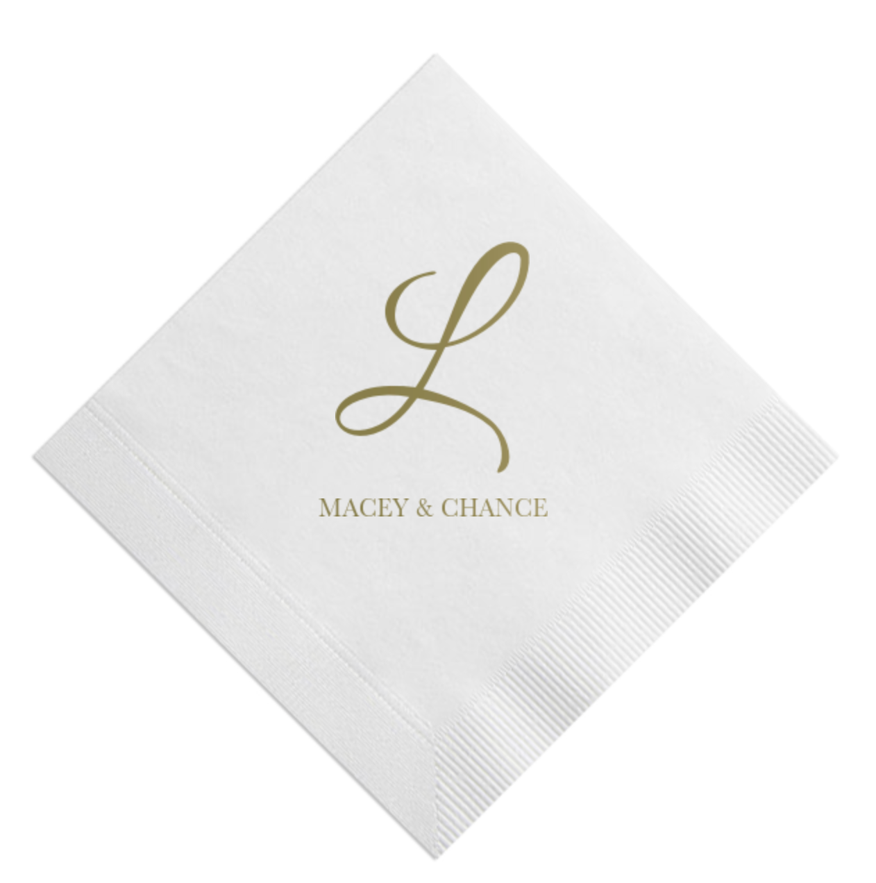 Personalized Napkins    |    Big Initial