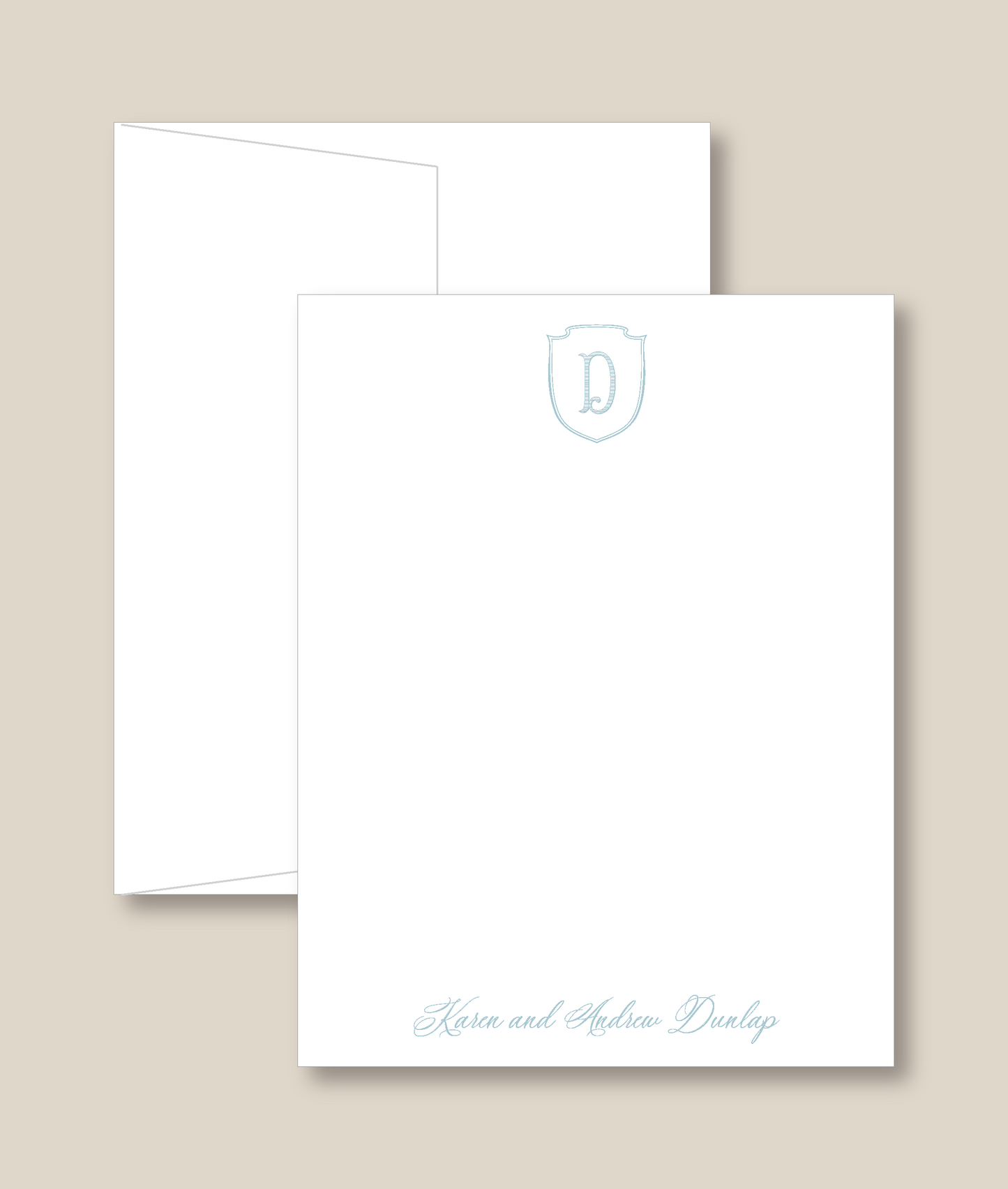 Crest Collection |     Flat Notecard   |   Simple Crest