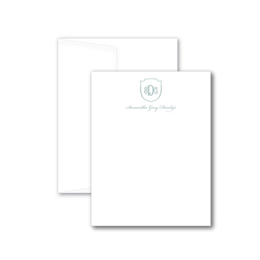 Crest Collection |     Flat Notecard   |   Simple Crest