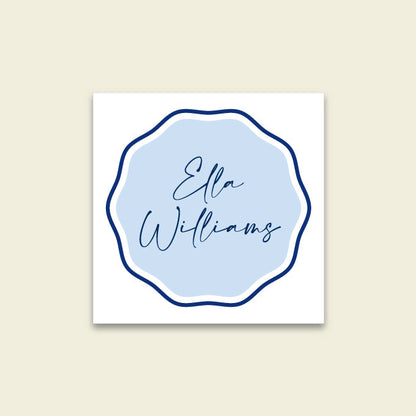 Gift Tag   |    Sticker   |   Wavy Lines (Single)