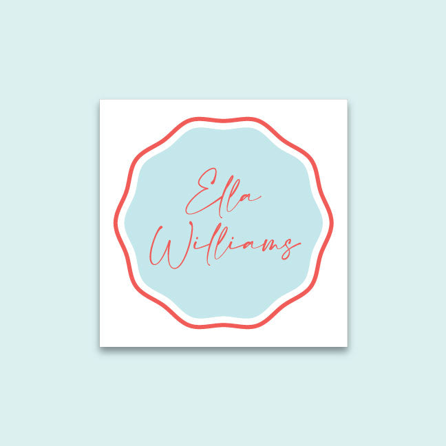 Gift Tag   |    Sticker   |   Wavy Lines (Single)