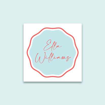 Gift Tag   |    Sticker   |   Wavy Lines (Single)