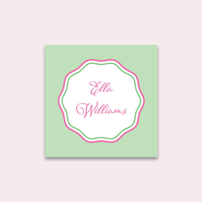 Gift Tag   |    Sticker   |   Wavy Lines (Double)