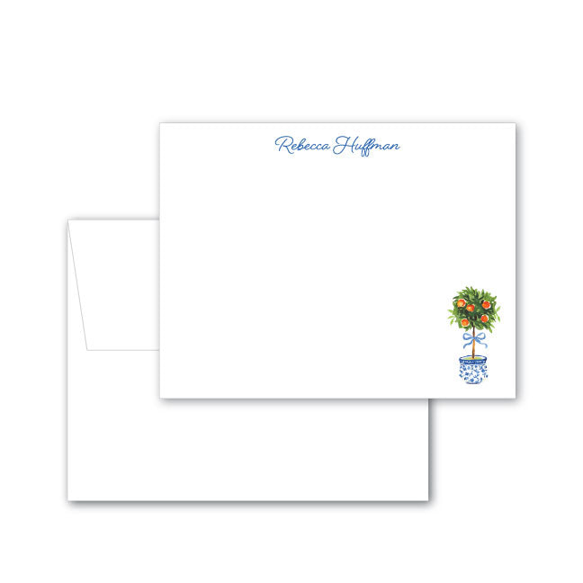 Flat Notecard    |    Blue Topiary