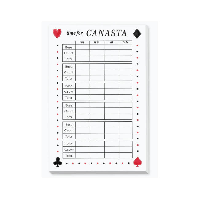 Notepad   |   Canasta Score Pad