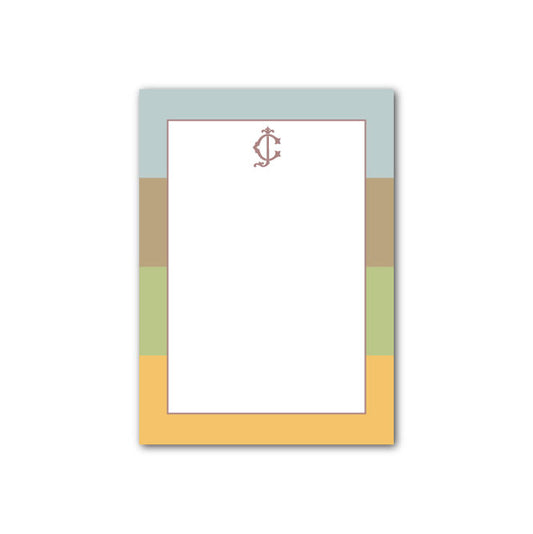 Personalized Notepad   |   Colorblock (Blue/Brown/Green/Gold)