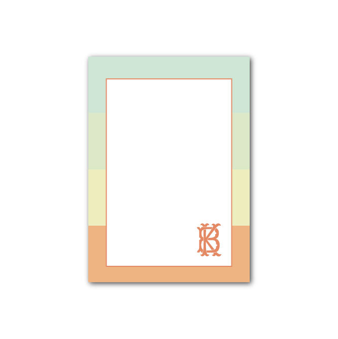Personalized Notepad   |   Colorblock (Coral & Greens)