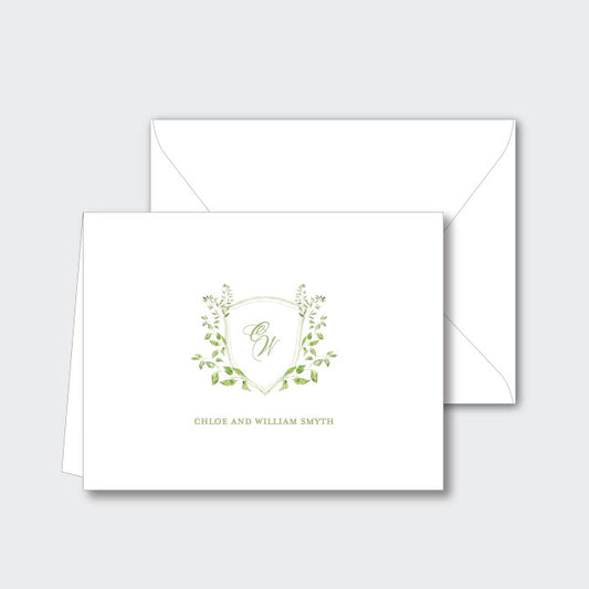 Folded Note   |   Crest Collection   |  Greenery