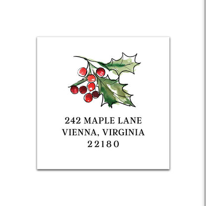 Holiday Address Label   |   Holly Jolly 2