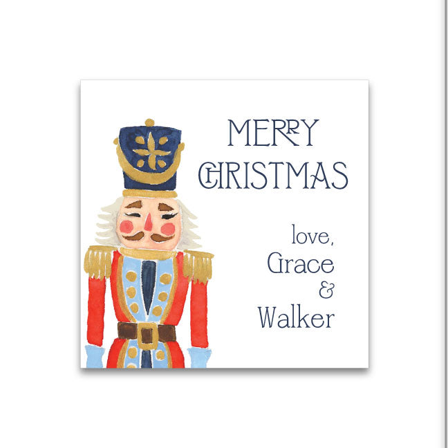 Holiday Gift Tag or Sticker   |     Oversized Nutcracker Soldier