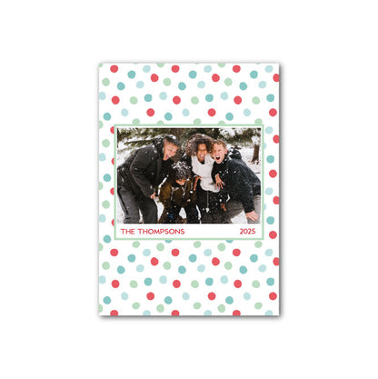 Holiday Photo Card    |    Merry Polka Dots