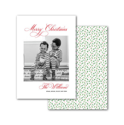 Holiday Photo Card    |    Wish you a Merry Christmas