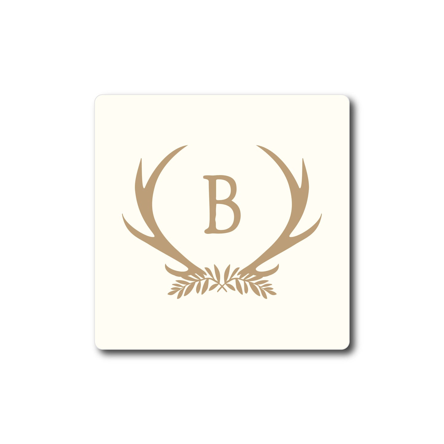 Paper Coaster    |    Antlers Monogram