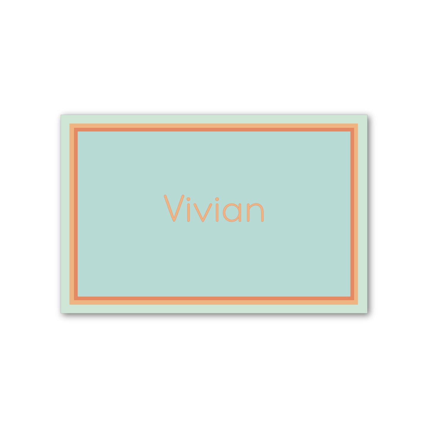 Laminated Placemat   |   Coral & Aqua