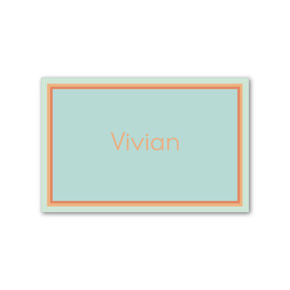 Laminated Placemat   |   Coral & Aqua