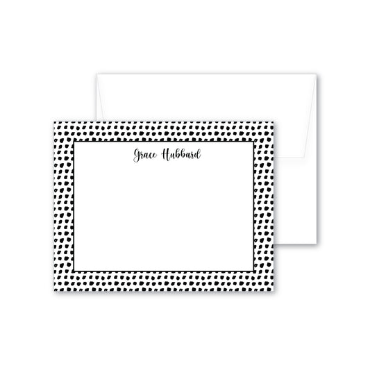 Flat Notecard   |   Dots in Black