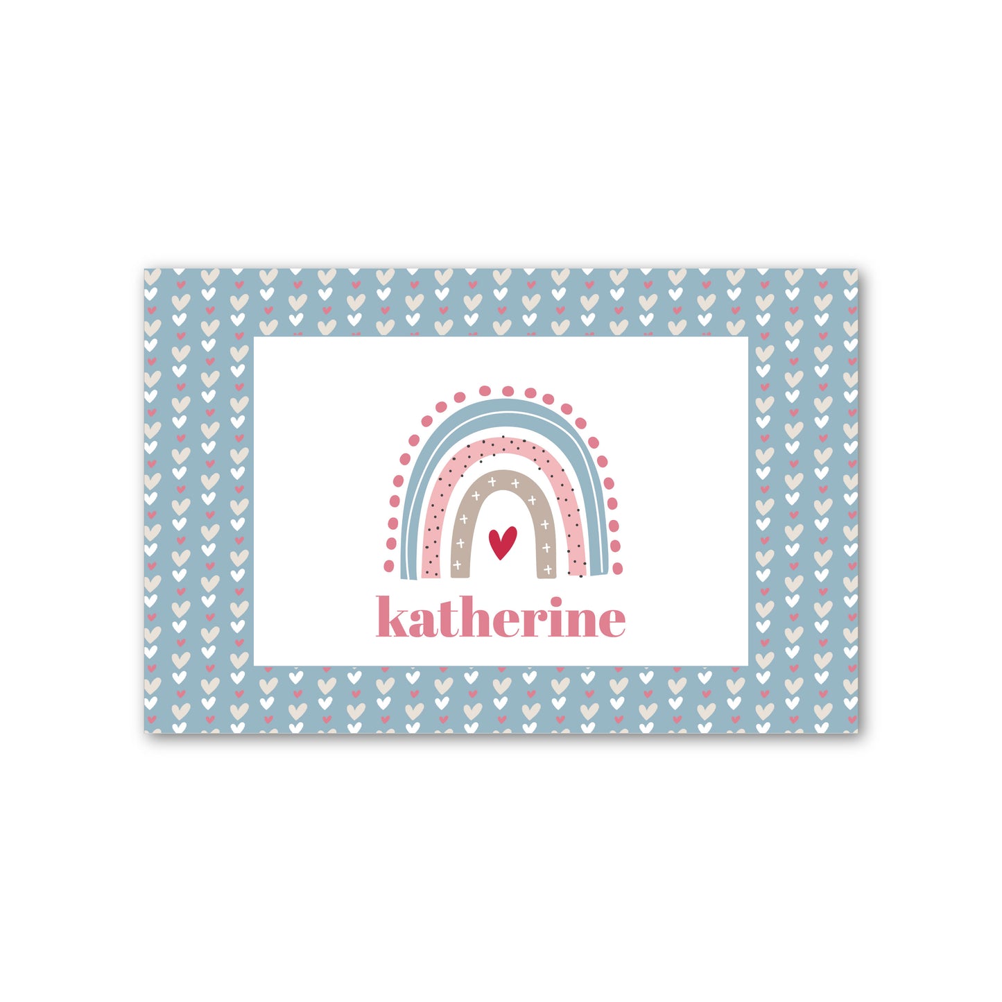 Laminated Placemat   |   Blue Hearts