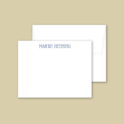 Flat Notecard   |   Personalized For Him  |   Craftsman Font