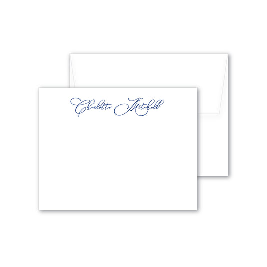 Flat Notecard  |  Charlotte Script Font