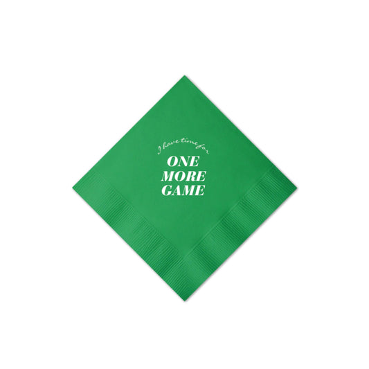 Napkins   |   I Have Time For One More Game (Green & White)