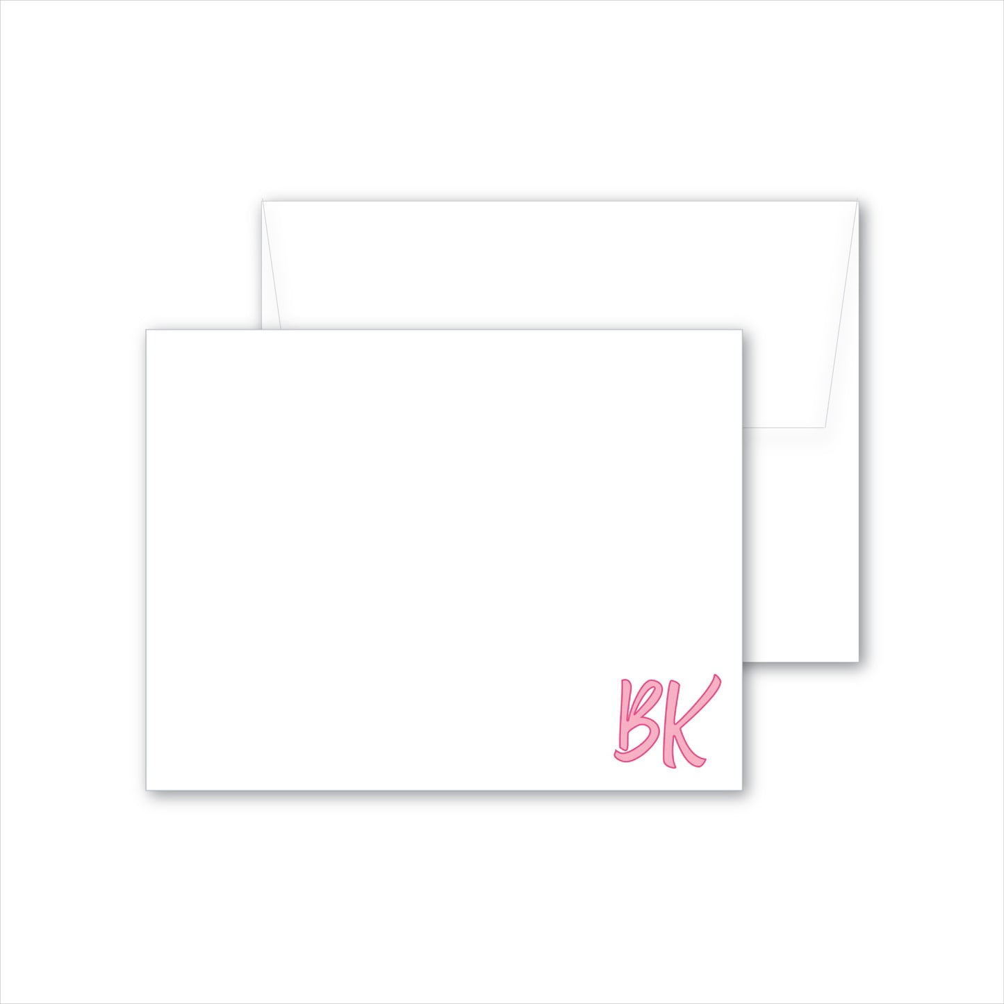 Flat Notecards | Outlined Letters