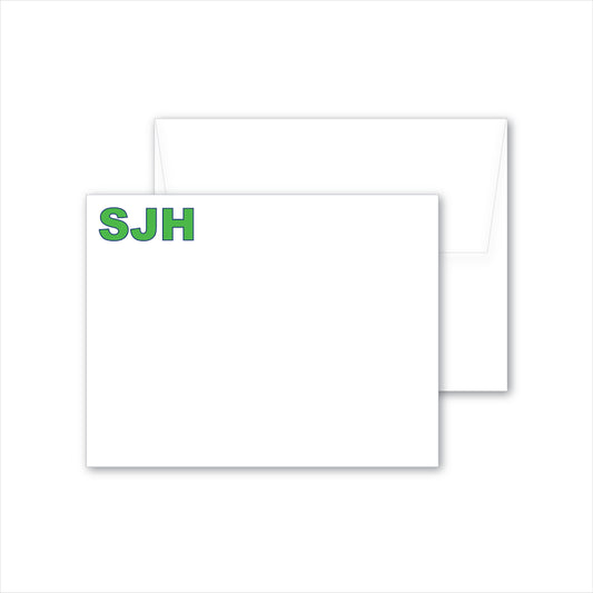 Flat Notecards | Outlined Letters