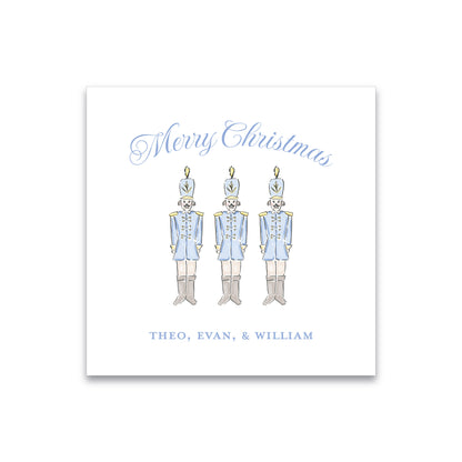 Holiday Gift Tag or Sticker   |     Pastel Nutcracker Blue (Square Tag or Sticker)