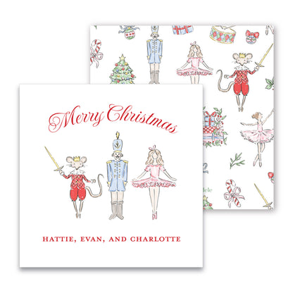 Holiday Gift Tag or Sticker   |     Pastel Nutcracker Trio (Square Tag or Sticker)