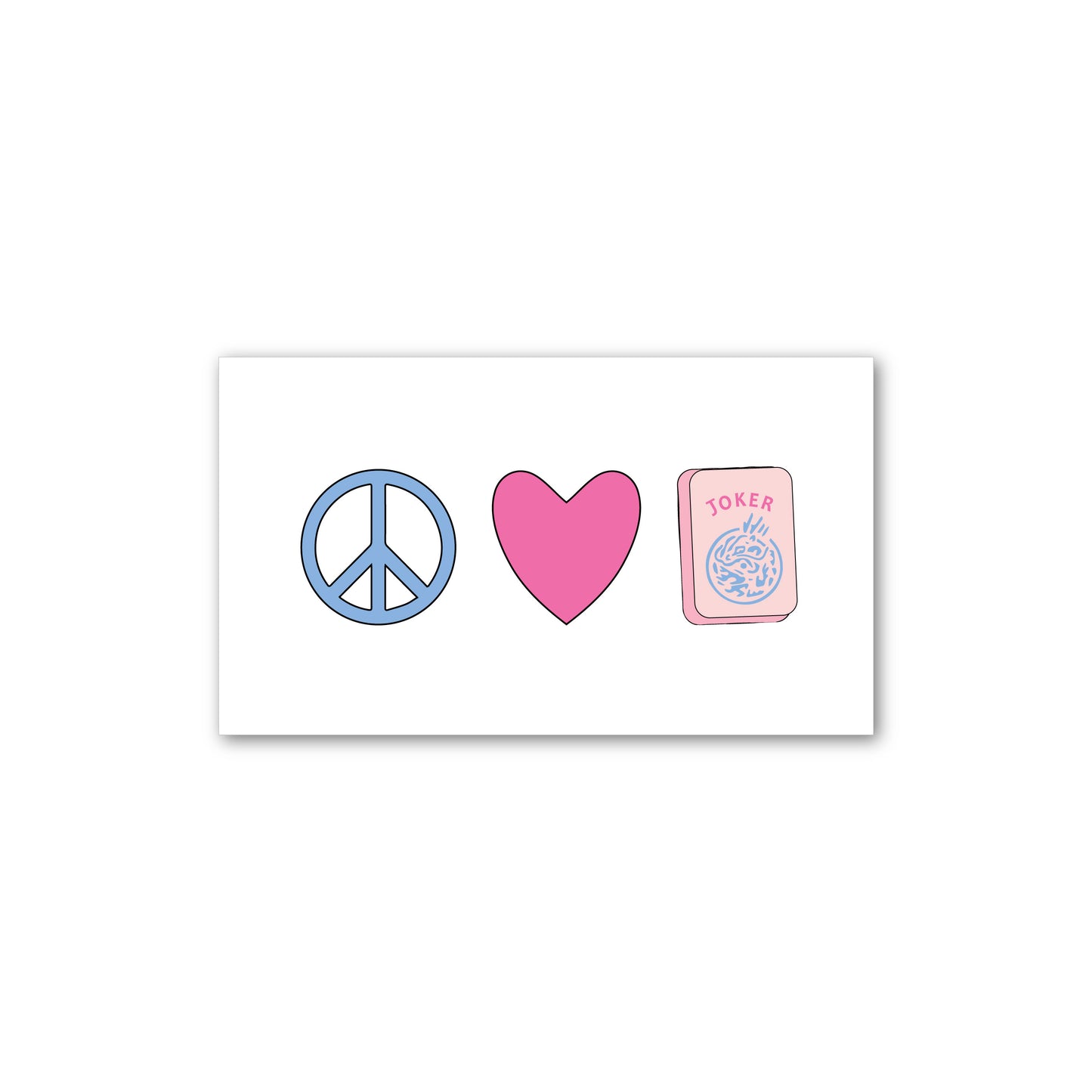 Mah Jongg Gift Tag   |   Peace, Love & Jokers
