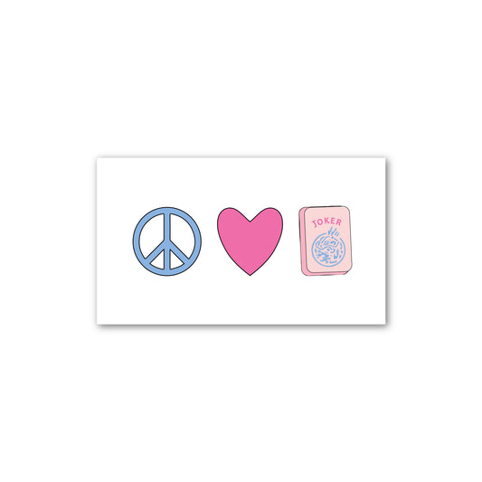 Mah Jongg Gift Tag   |   Peace, Love & Jokers