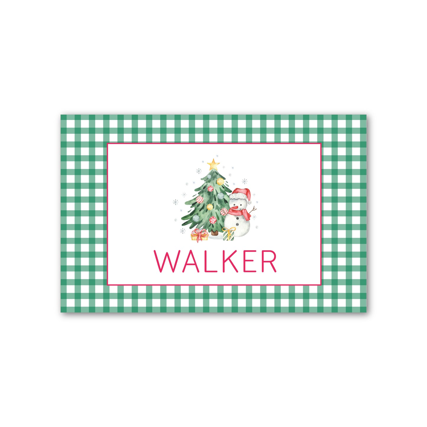 Laminated Placemat   |   Winter Tree with Snowman