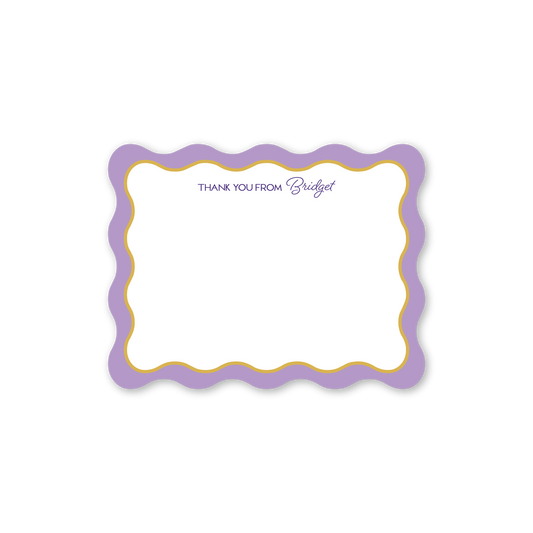 Flat Notecard    |     Wavy Border