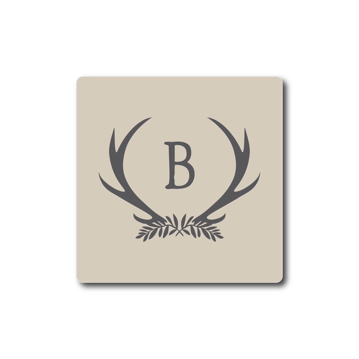 Paper Coaster    |    Antlers Monogram