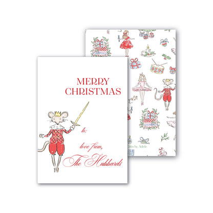 Holiday Gift Tag or Sticker   |     Nutcracker Red Mouse