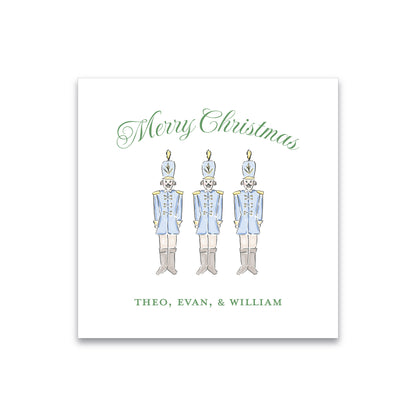 Holiday Gift Tag or Sticker   |     Pastel Nutcracker Blue (Square Tag or Sticker)