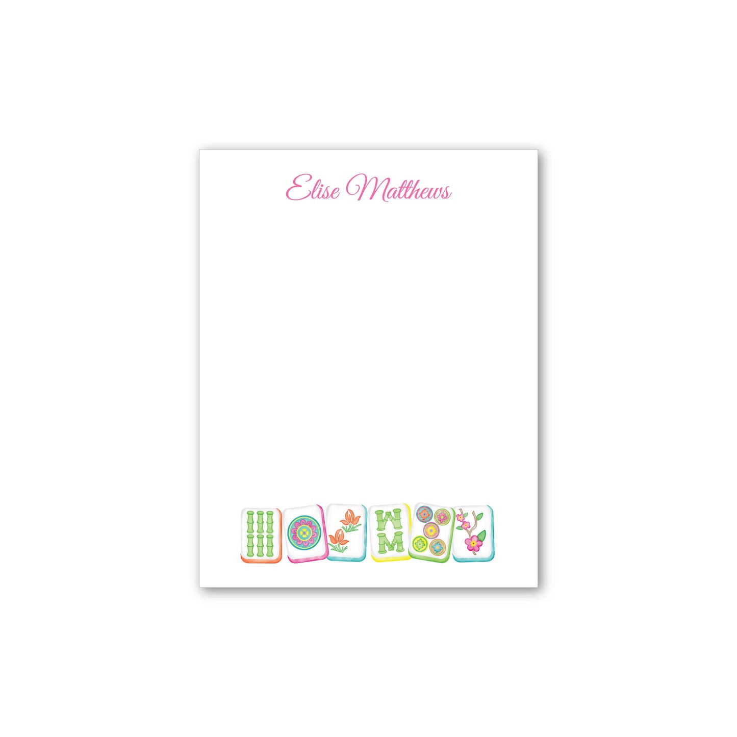 Personalized Notepad   |   Whimsy Tiles  |   Mah Jongg