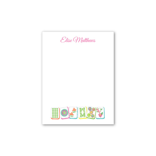 Personalized Notepad   |   Whimsy Tiles  |   Mah Jongg