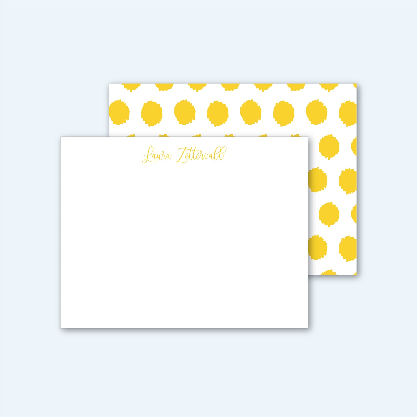 Flat Notecard   |   Dots in Yellow