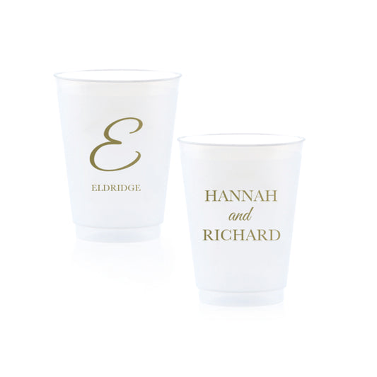 Personalized Cups   |   Wedding Big Initial