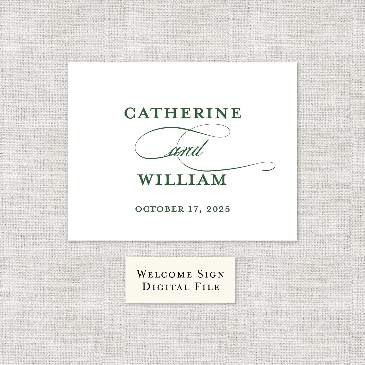 Wedding    |    Catherine Collection    |    Welcome Sign (PDF File)