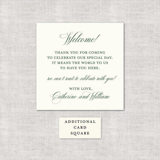 Wedding   |    Catherine Collection    |    4 Inch Square Additional Card