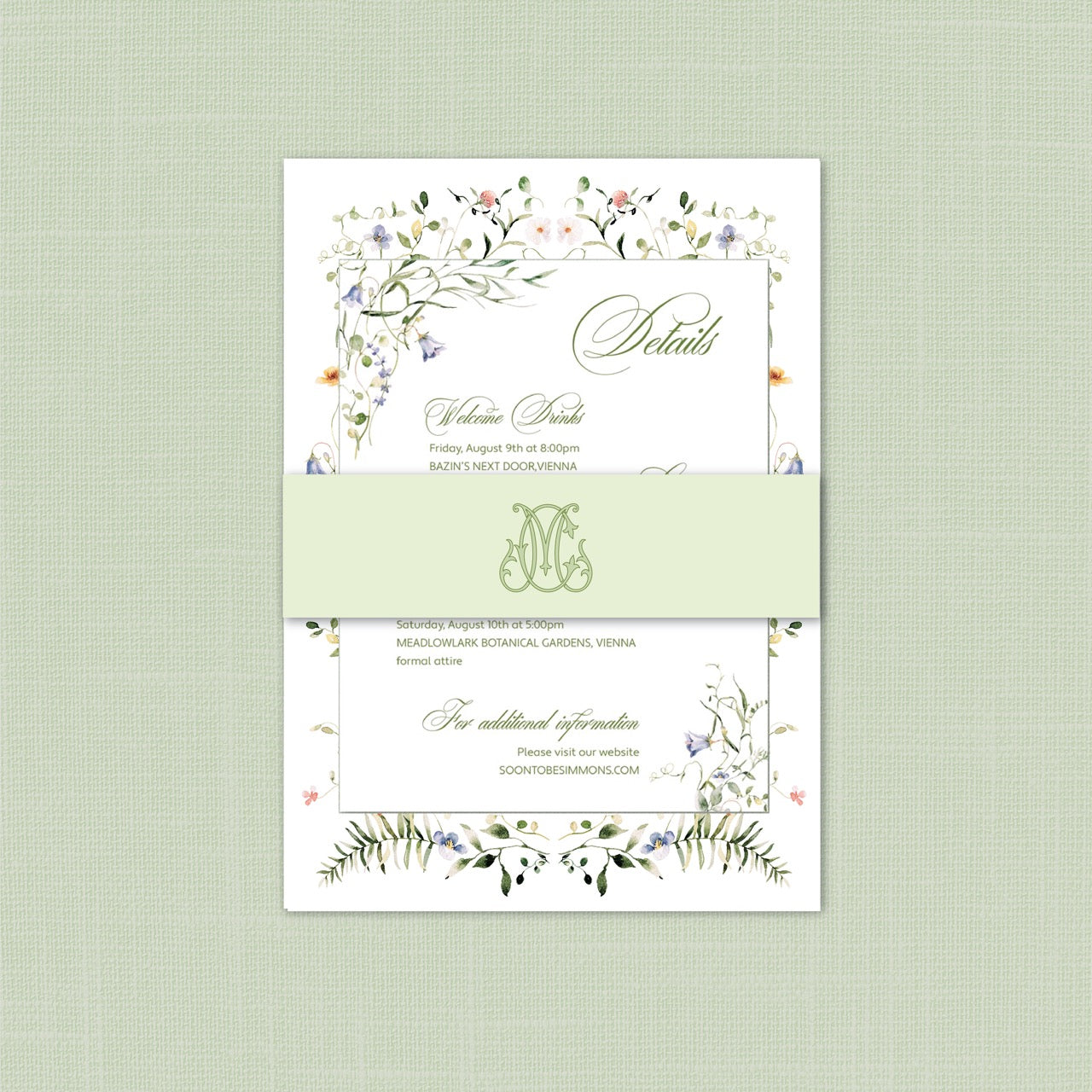 Wedding   |   Wildflower Collection    |    Belly Band